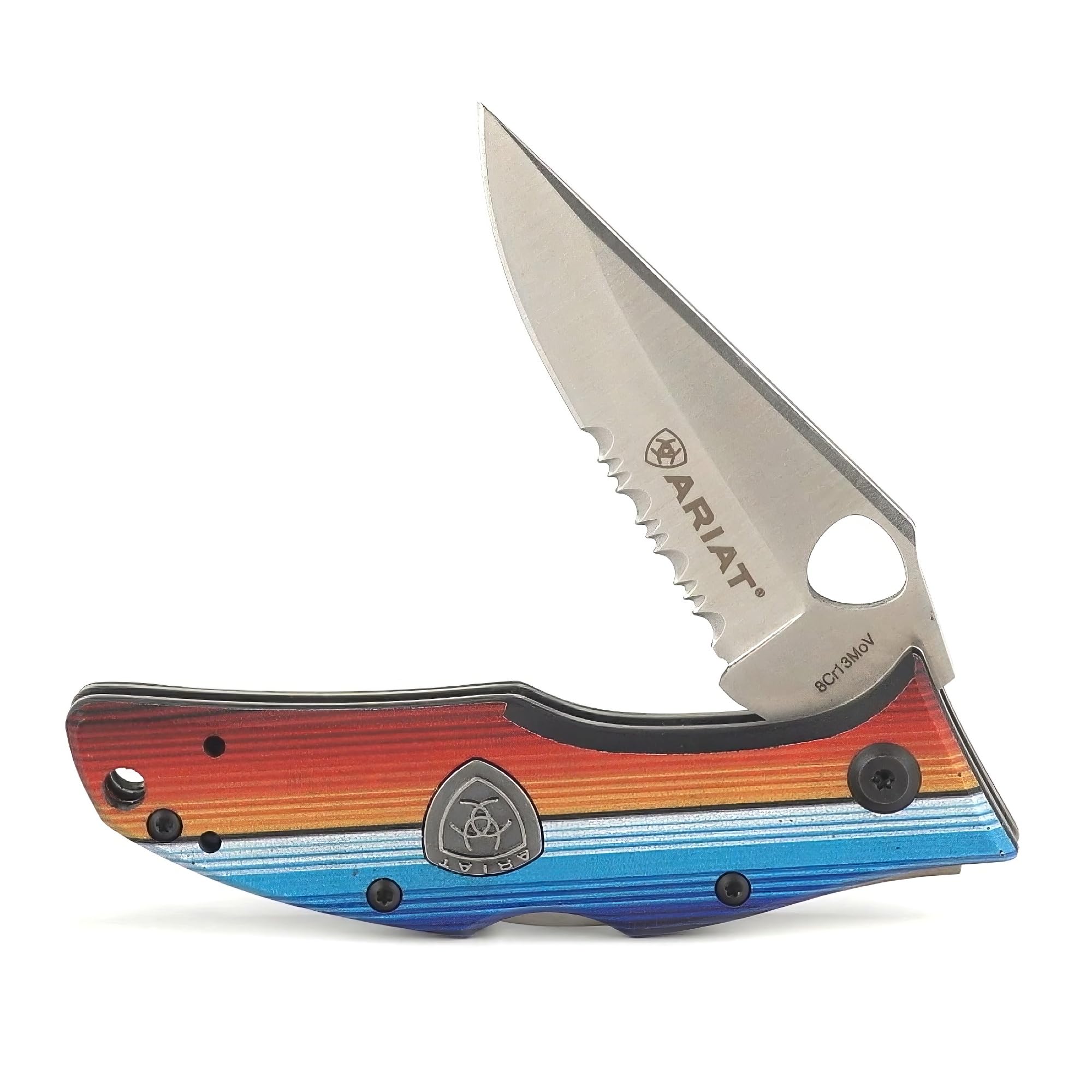Amazon.com: ARIAT G10 Serape Hybrid Blade Folding Knife, 3