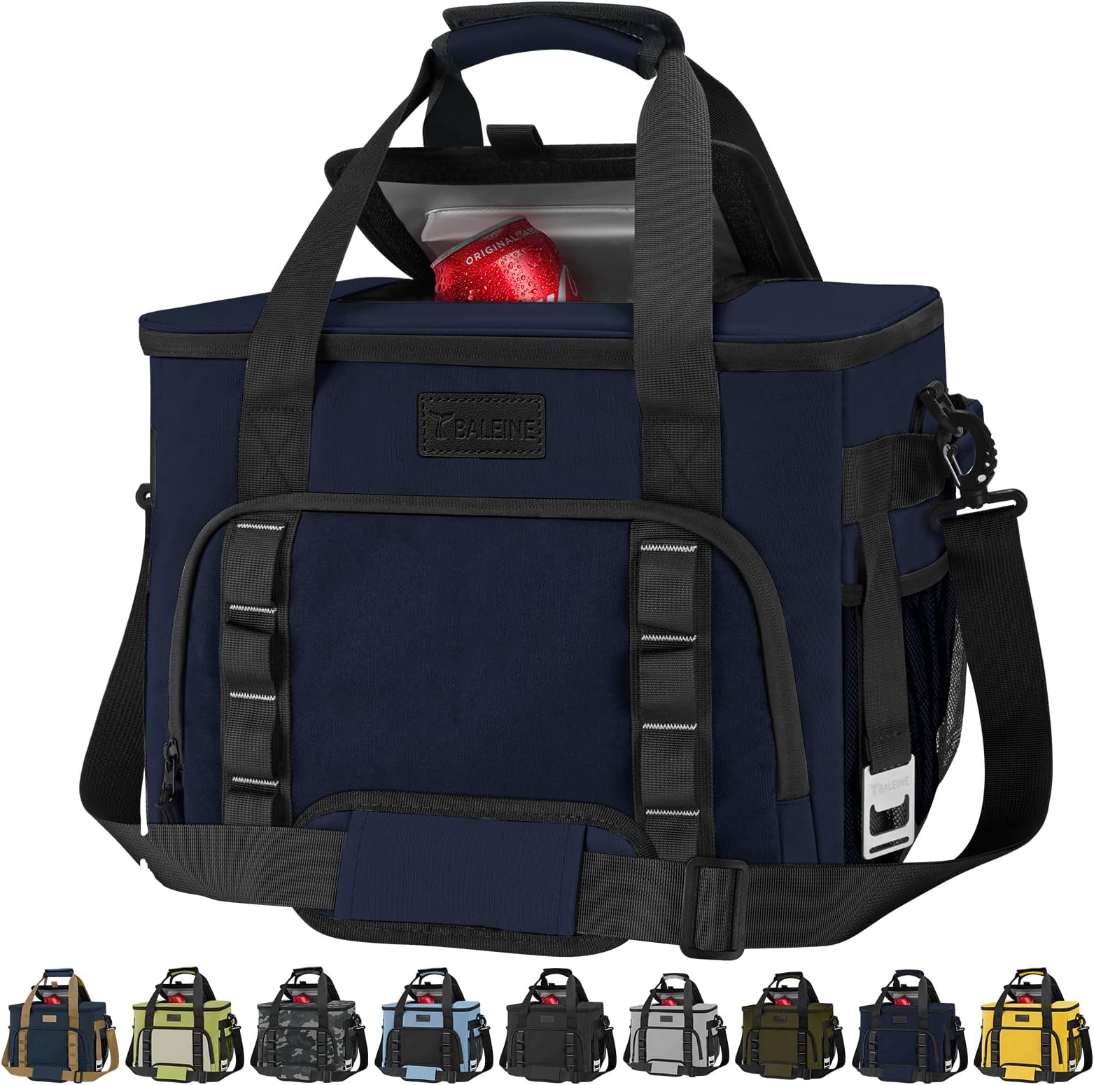 Extra Large Soft Cooler Bag, Portable Leakproof Cooler, 40/60 Cans Volume for Beach, Camping, Kayaking, Travel, and Road Trips