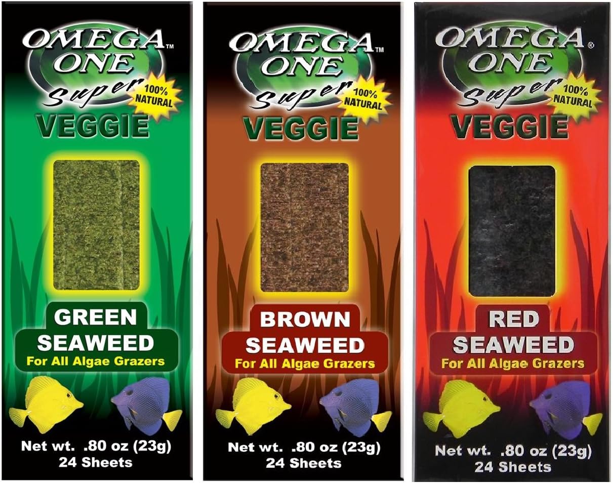 Omega One Super Veggie Red, Brown, and Green Seaweed Bundle