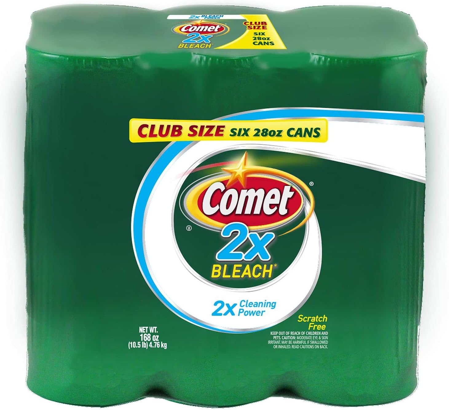 Comet Cleaner with Bleach Powder 25-Ounces | Scratch-Free | 1.56 Pound (Pack of 4)