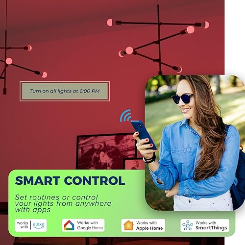 Miniatura 7 de Lightinginside Matter E12 - Bombillas inteligentes equivalentes a 50 W 550 LM, compatibles con AlexaSiriApple HomeGoogle HomeSmartThings, bombilla