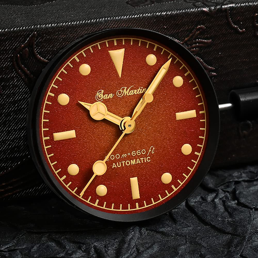 NC San Martin SN004G v2 Retro 6200 Luxus Herren Taucheruhren Saphirglas 200m wasserdichte automatische mechanische Uhr für Männer