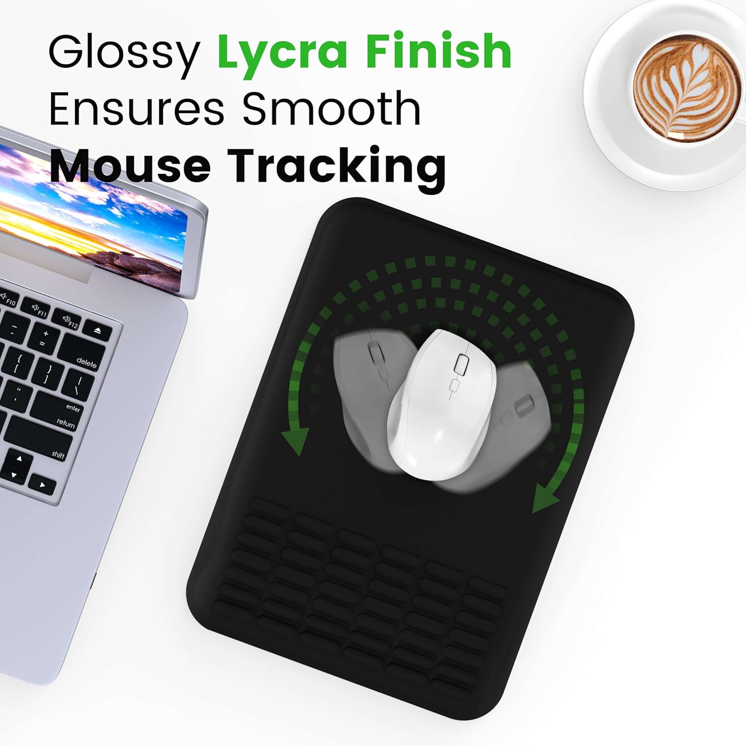 MEKASS Mouse Pad with Wrist Rest, Ergonomic Slope Mousepad for Carpal Tunnel Pain Relief, Memory Foam Desk Computer Wrist Support Mouse Pad with for Office Home (Dark Gray)