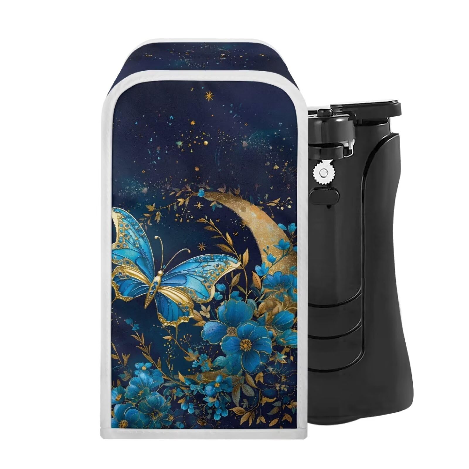 ZOUTAIRONG Blue Butterfly Can Opener Dust Cover Blue Electric Can Opener Dust Cover Home Kitchen Decorative Can Opener Cover for Women Gift