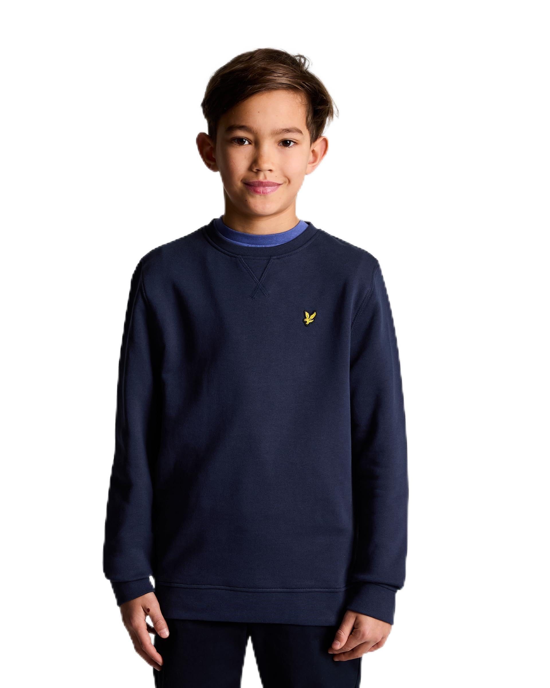 Lyle & Scott Mid Layers Crew Neck Sweatshirt Z99 Navy, 14/15