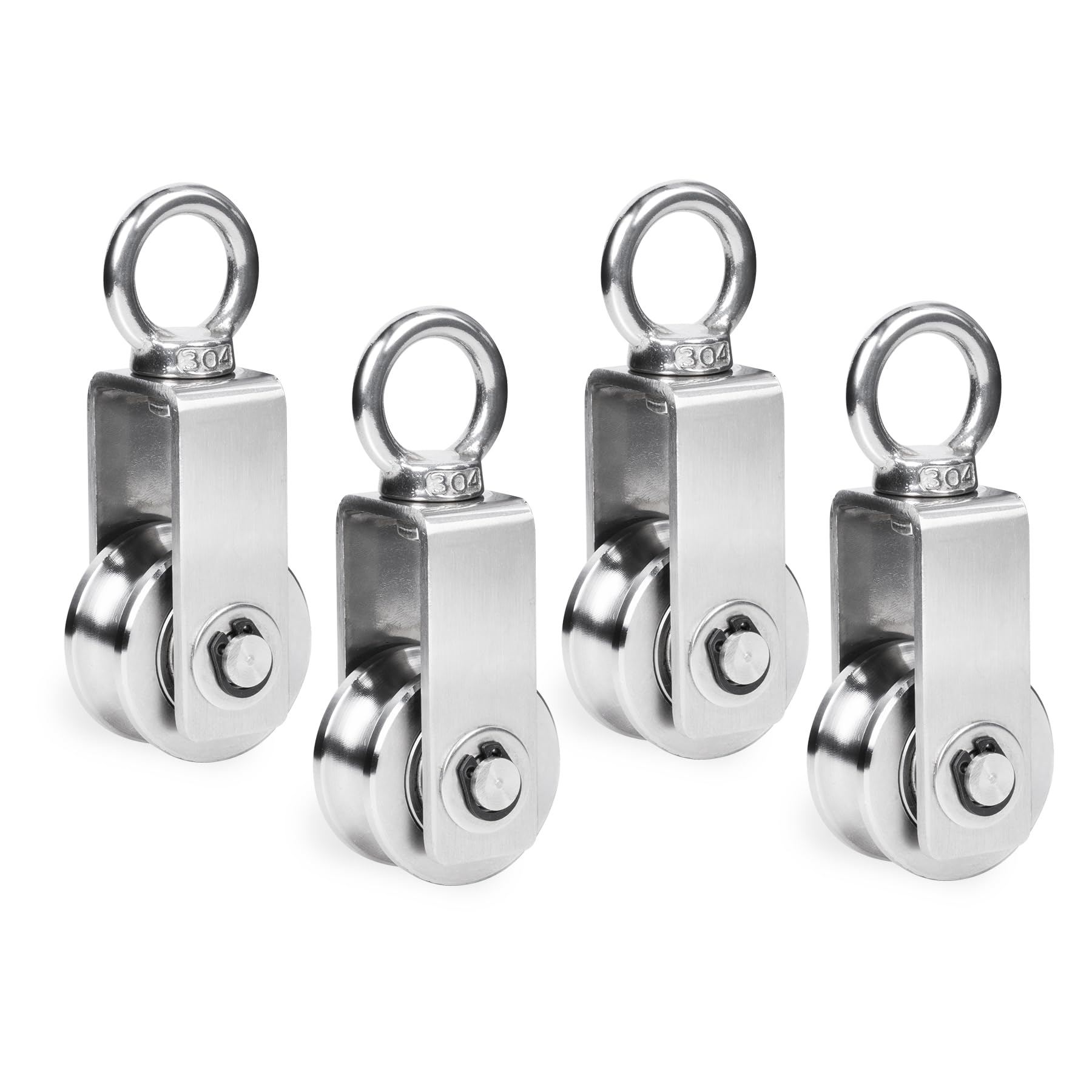 Stainless Steel Cable Pulleys - 4 Pack Lifting -1 Stainless Steel Cable Pulleys - 4 Pack Lifting -1