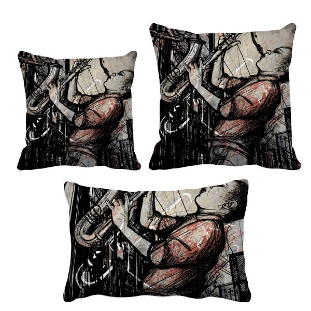 Parure de coussin Jazz Music d'exception, housse élégante pour canapé