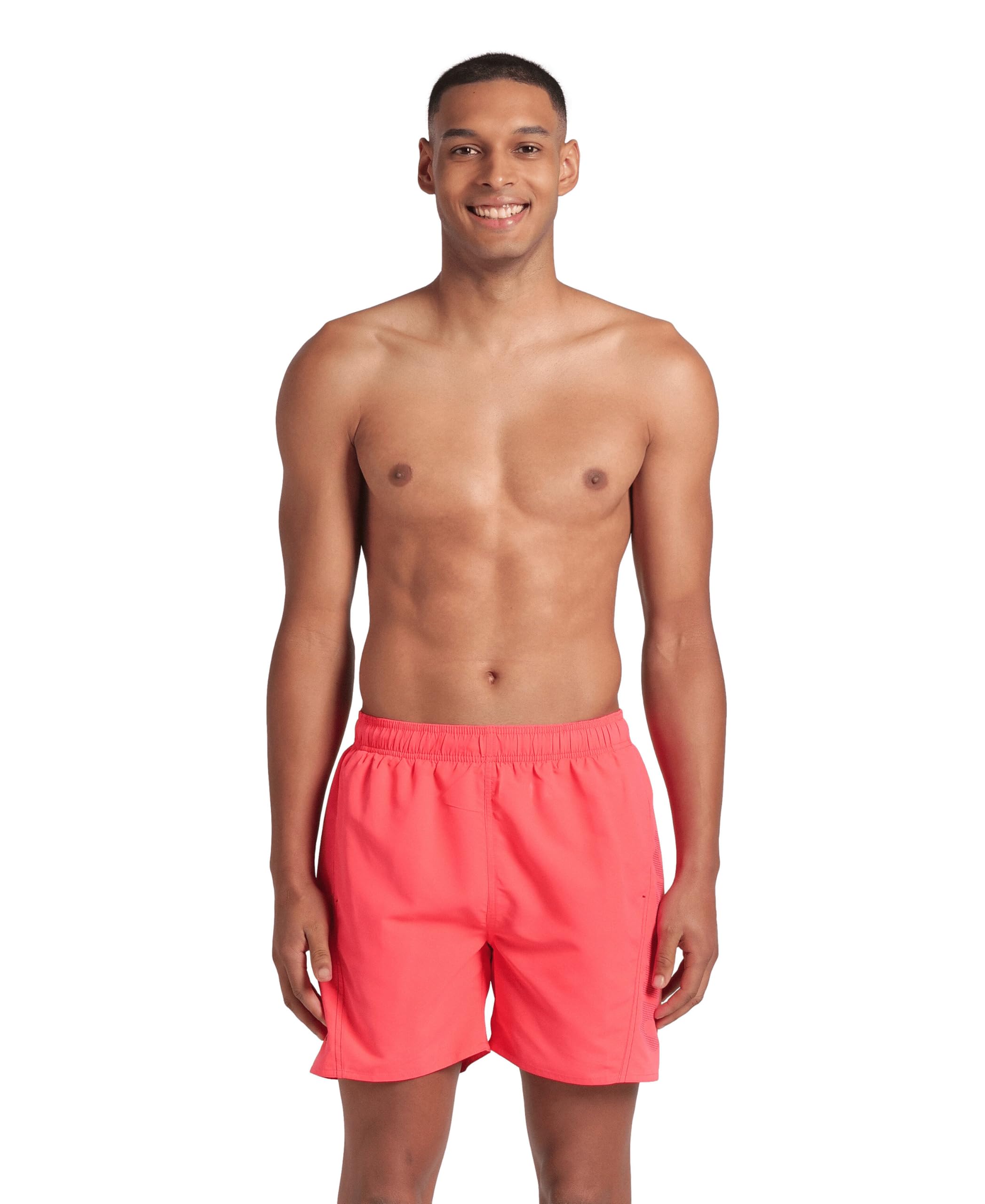 Arena Męskie bokserki z logo Basic R Beach Short, Calypso Koralowo-ciemnofioletowy, L
