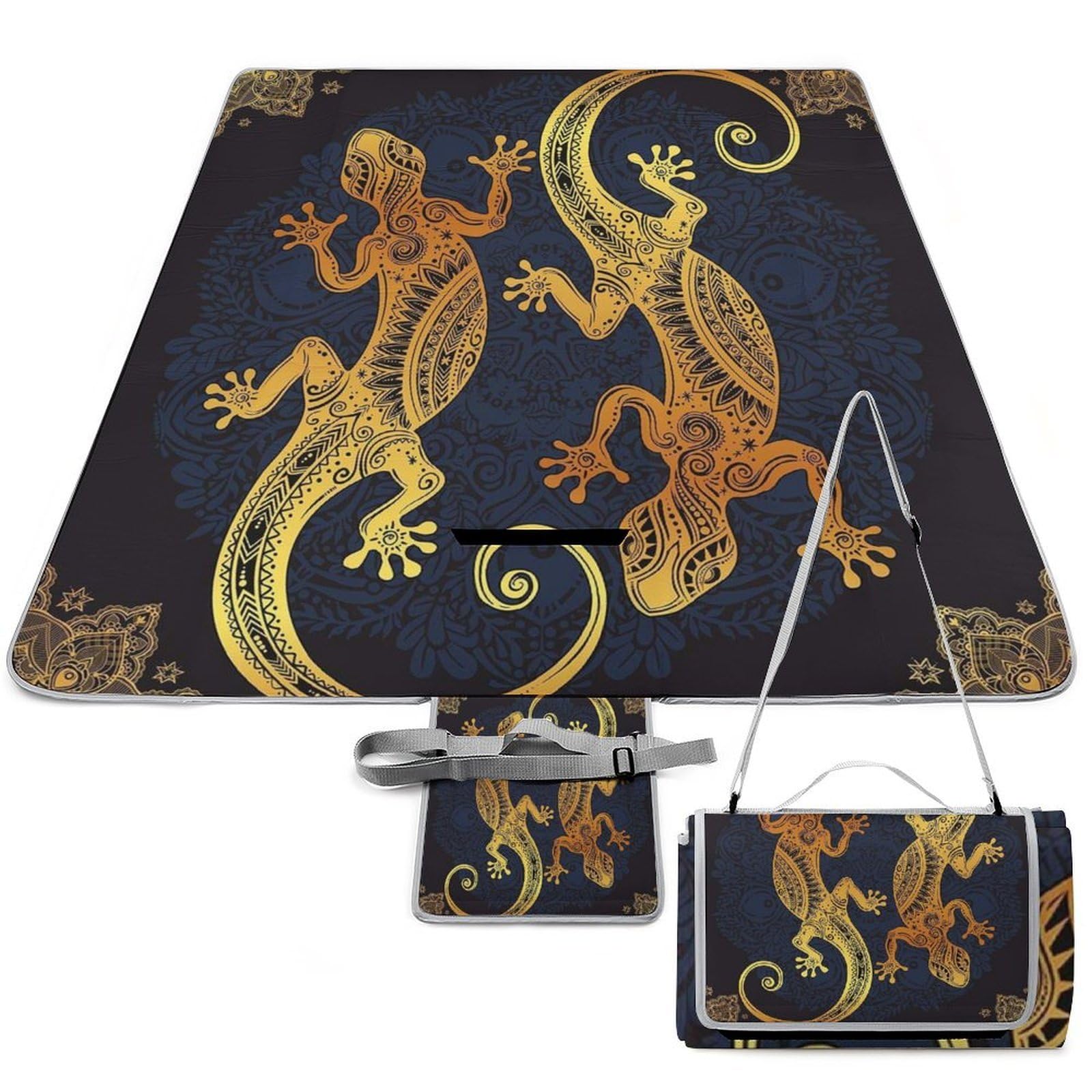 Tapis de camping Gecko imperméable résistant à la chaleur et pliable pour le parc