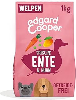 Edgard & Cooper Welpenfutter, Trockenfutter für Hunde (Ente & Huhn, 1kg), Hundefutter trocken getreidefrei ohne Zucker, natürliche Zutaten und frisches Fleisch, voller essentieller Aminosäuren product image
