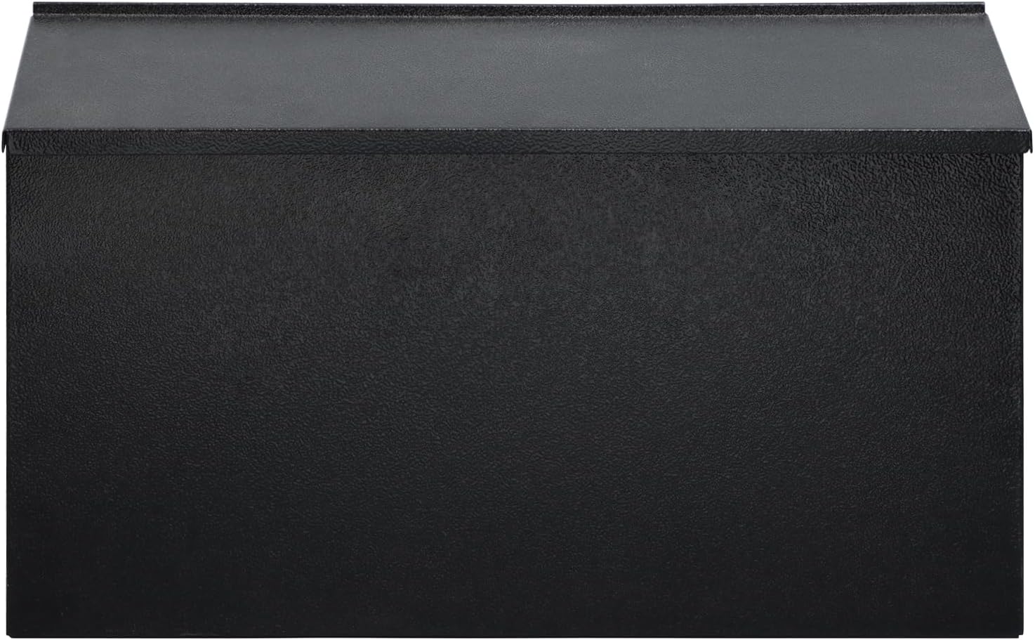 Dalmbox Wall-Mount Mailbox Large Mailbox for Post Rust-proof Galvanized Steel Box for Outside or Townhouse Horizontal Style, Black, 15.7” x 4.3” x 9.4”