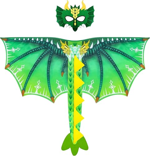 D.Q.Z Disfraz de alas de dragón para niños, juguetes de dinosaurio, regalos para niños de 4 años, fiesta de disfraces de cumpleaños