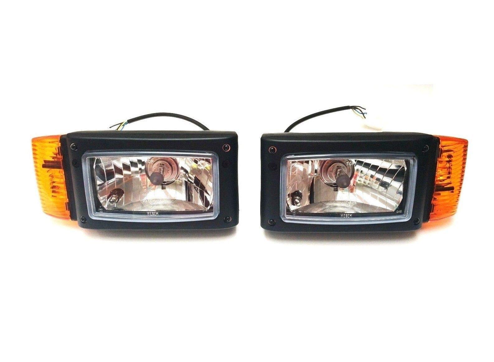 2 faros con intermitentes L + R Universal JCB Merlo Genie Terex Manitou Ausa SET