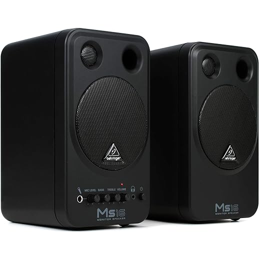 Behringer MS16 Active Monitor System, Black
