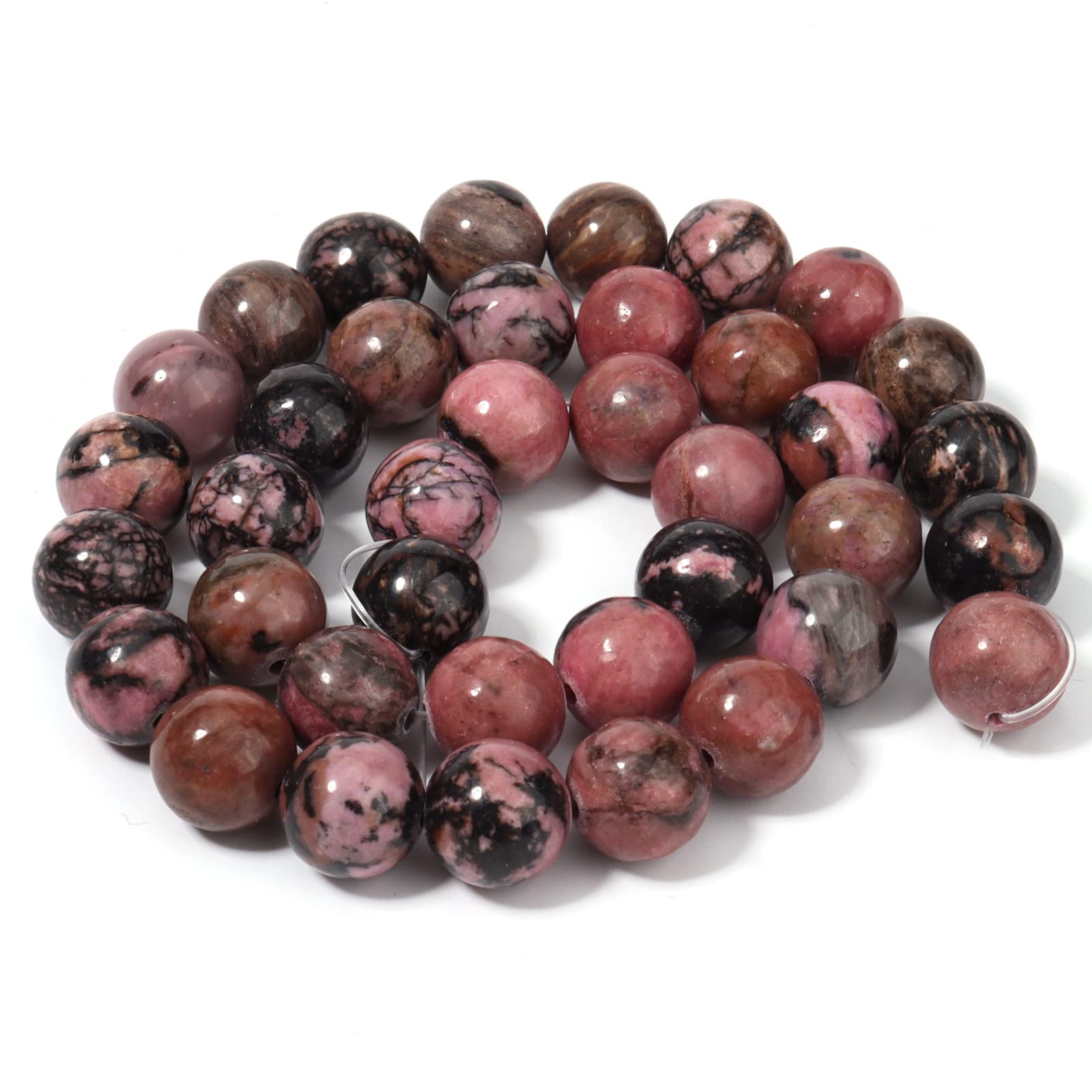 Perle Rodonite Naturale Sfaccettata Rotonda 2mm – 13 Pollici – Qualità AAA – Fatto A Mano
