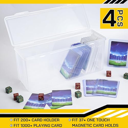 Miniatura 4 de Protector de tarjeta acrílico con tornillo, protector de tarjeta transparente de 35 PT para béisbol, fútbol, deportes, almacenamiento y exhibición