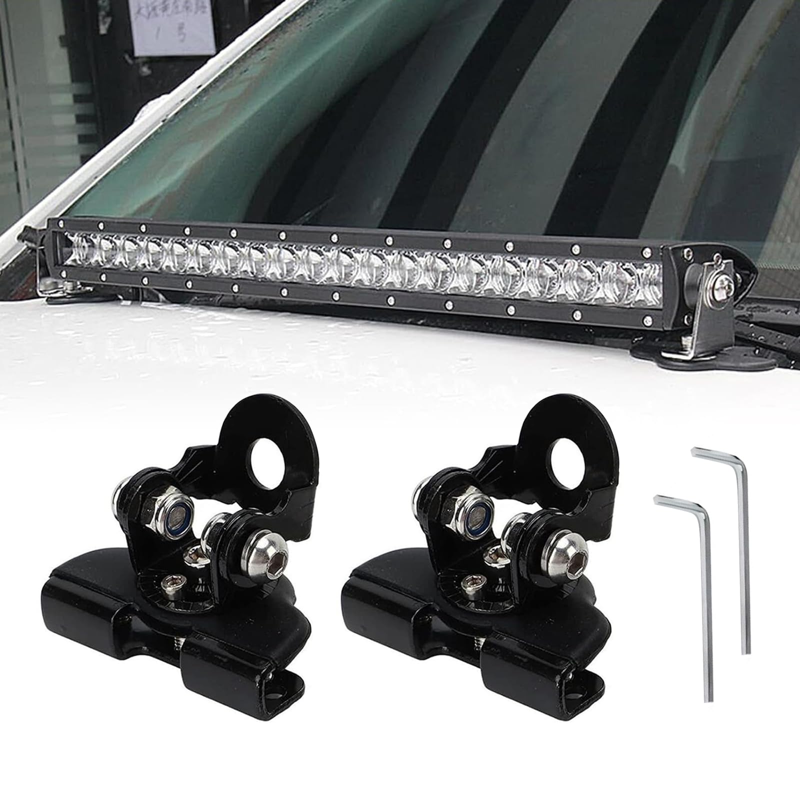 Lot De 2 Supports Universels En Fer Pour Phare De Travail à LED Pour Capot De Voiture Support De Montage Pour Lampe De Travail Tout Terrain 87238751