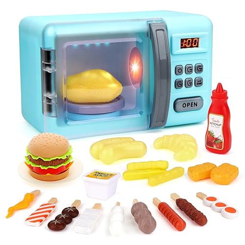 deAO Micro-Ondes Four Toy Cooking Play Kit avec Lumière Réaliste,