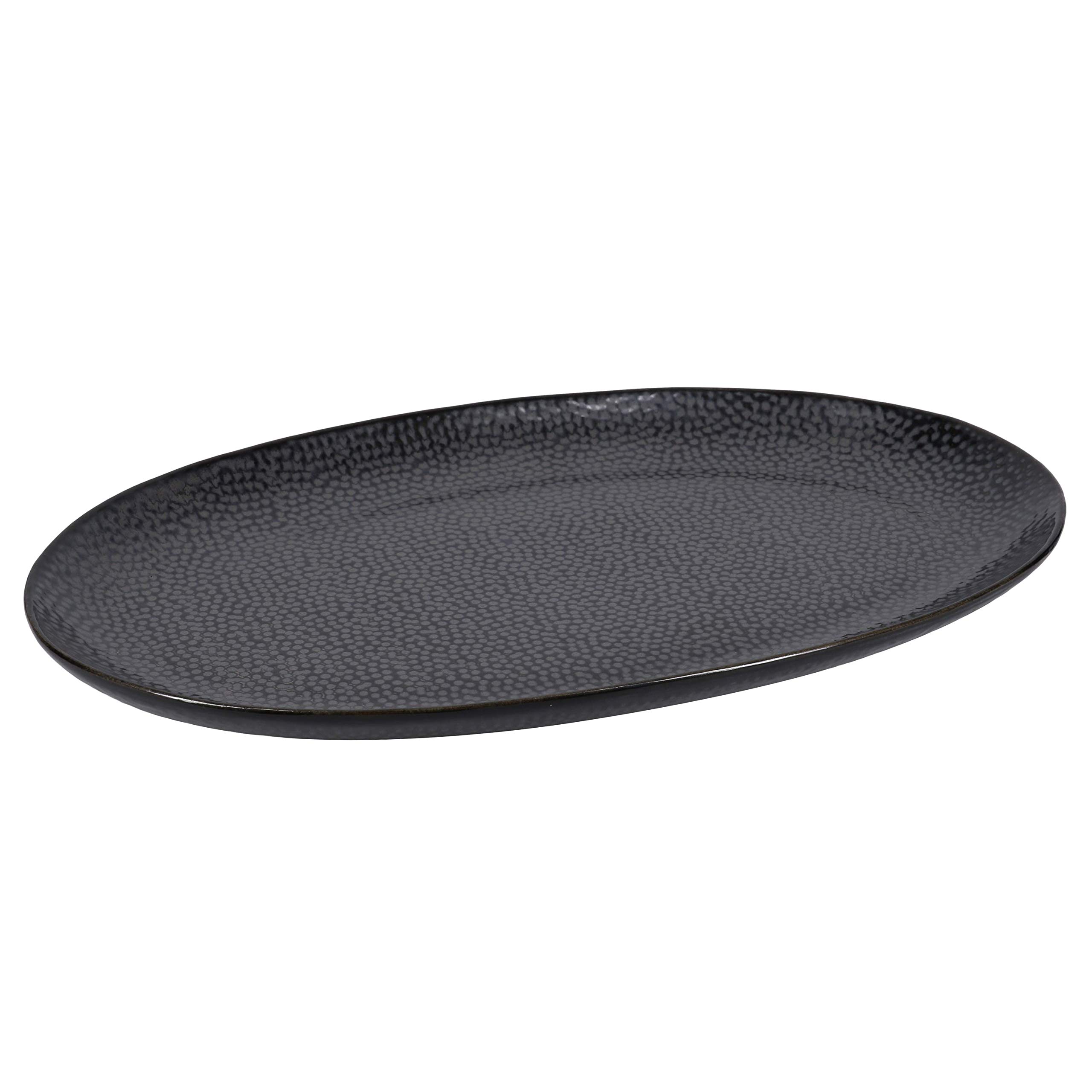 BIA Cordon Bleu 14" Oval Black Serene Platter Contains 1 Piece Serene 14" Oval Platter Black