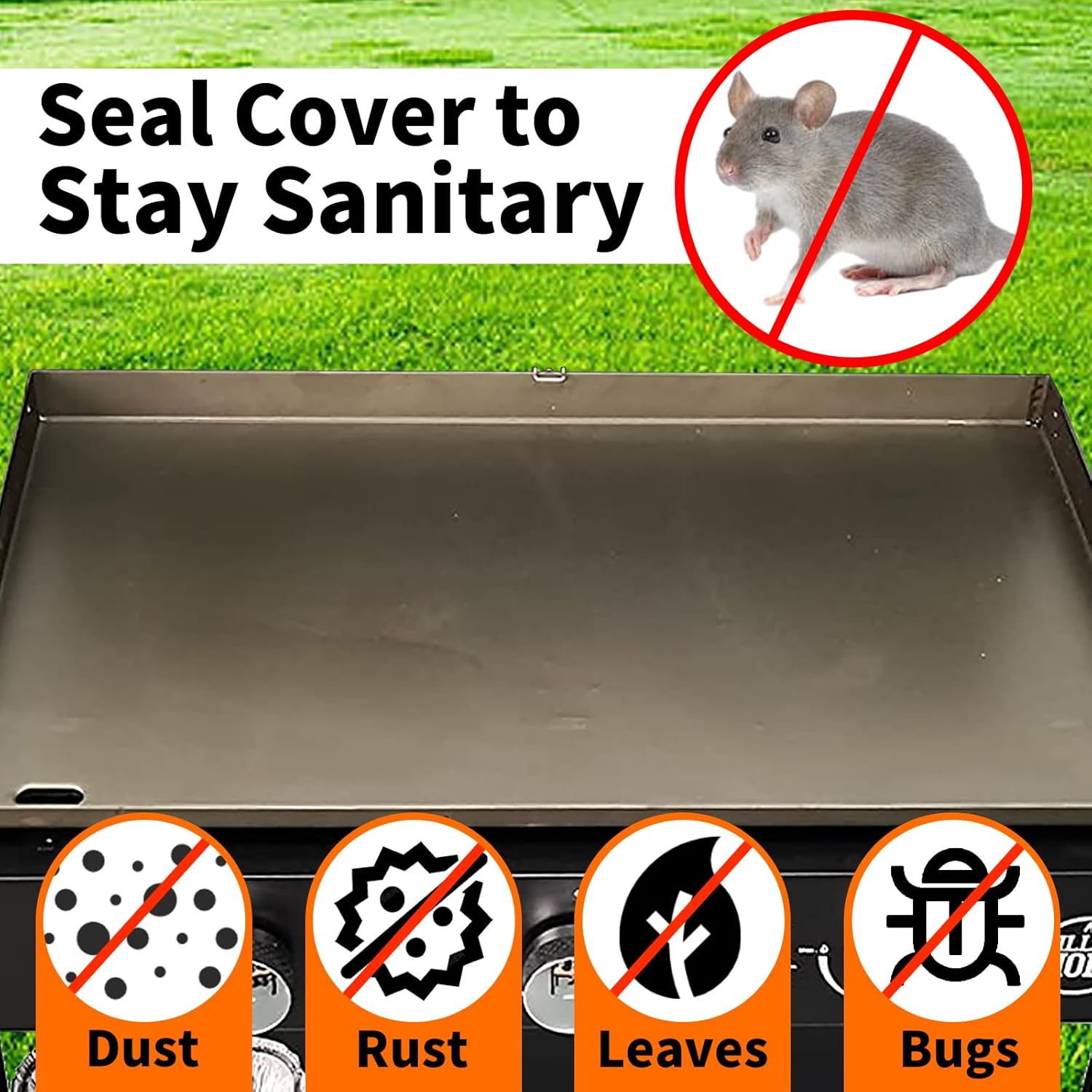 22" Mat Silicone for Blackstone, Yokgrass Griddle Top Cover, Heavy Duty Accessories Kit, Protect Griddle from Debris and Rust, All Season Outdoor Protective Cover