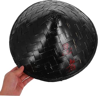 NOLITOY Ninja Hat Japanese Samurai Hat Black Hat for Men Asian Oriental Hat Chinese Straw Hat Costume Hood for Men Japanese Cone Hat Japan Samurai