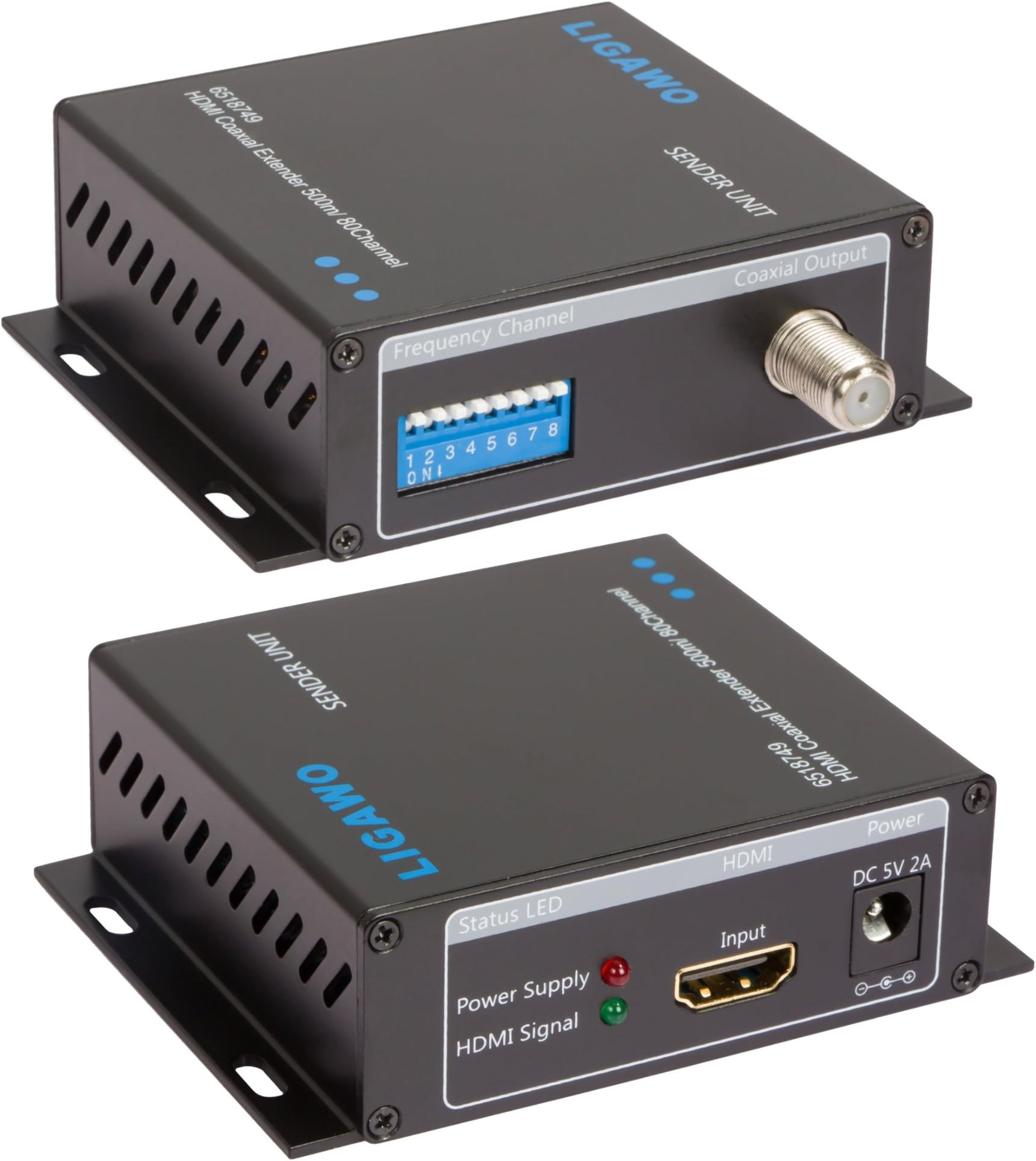 Ligawo 6518749 HDMI Extender 500 m Over Coaxial Cable