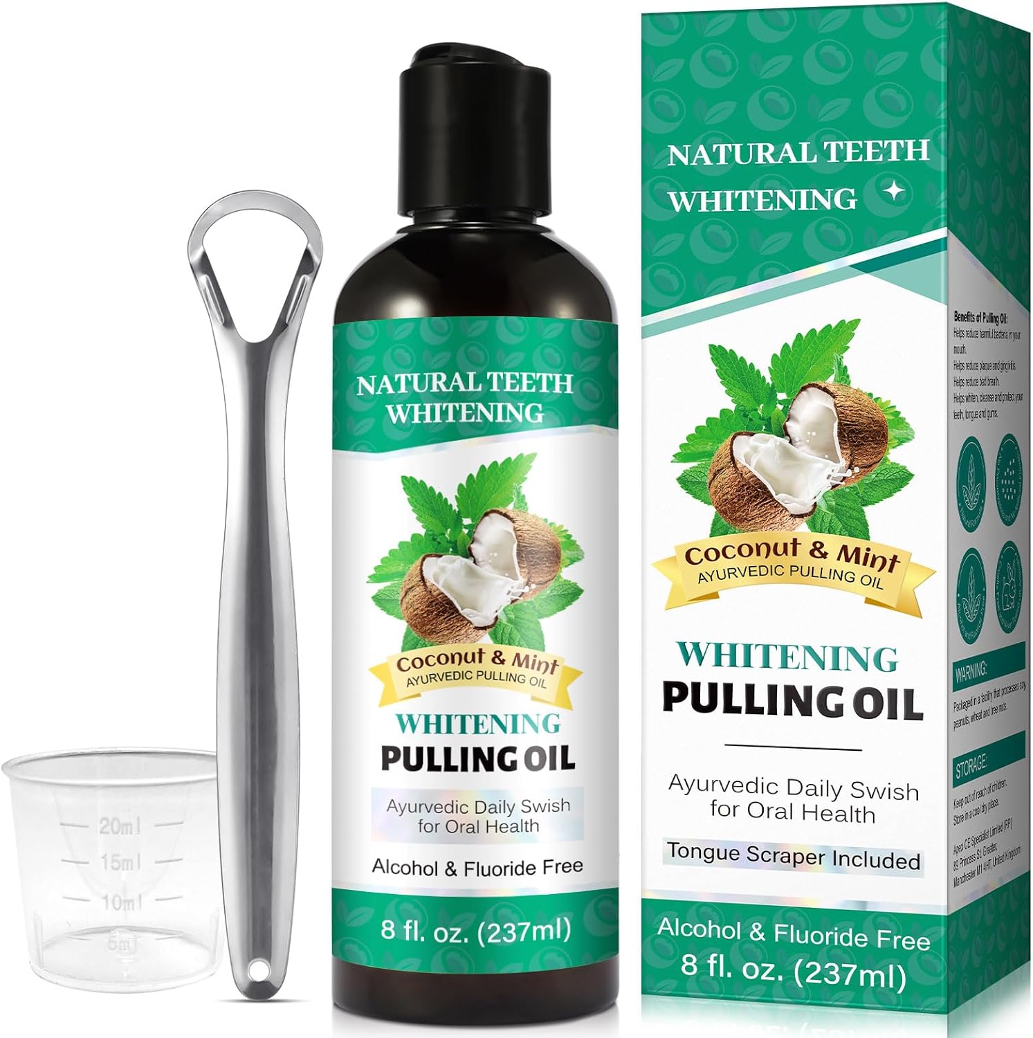 Coconut Oil Pulling for Teeth (8 fl.oz) Pulling