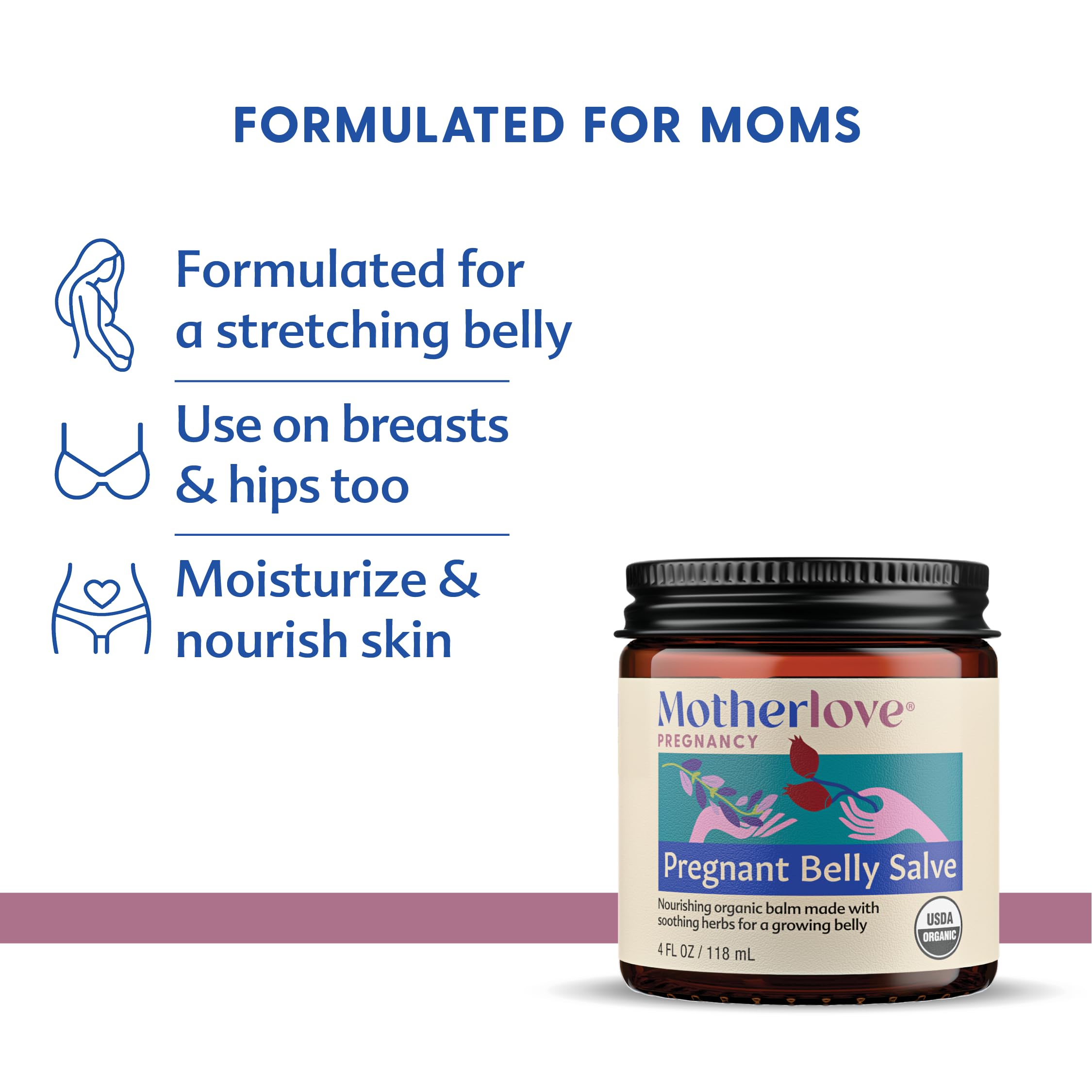 Vientre embarazada Salve, 4 onzas (120 ml) - Motherlove