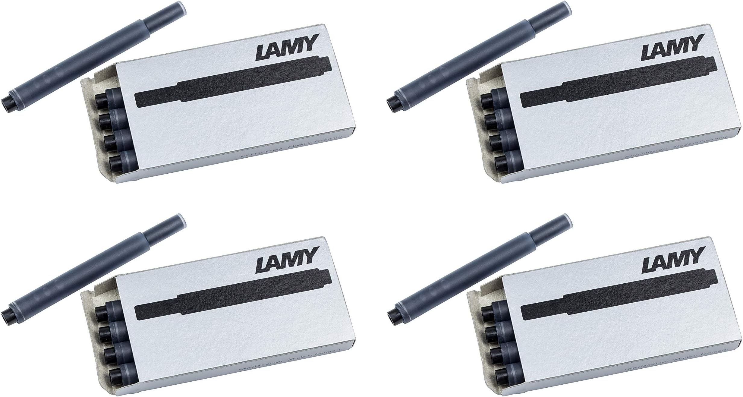 LAMY T10 Fountain Pen Ink Cartridges Box Pack | Waterproof Ink Provides Smooth & Rich Flow Of Ink | Ideal For All Fountain Pens | Black Ink, Pack Of 20 Cartridges