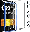 Wiaocit 3 Pack Tempered Glass Screen Protector for iPhone 16 with 3 Pack Camera Lens Protector, 9H Hardness, Bubble Free, Case Friendly
