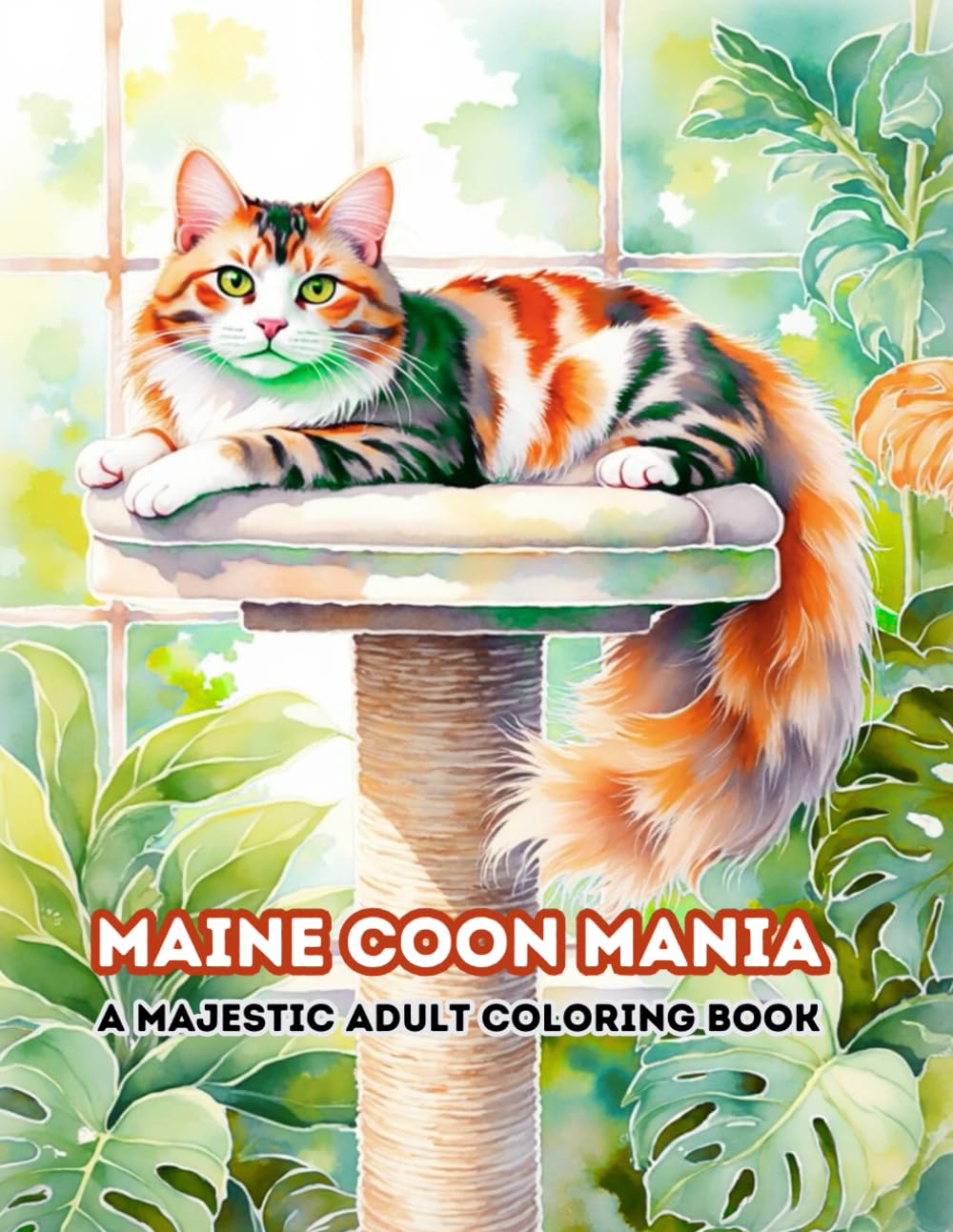 Maine Coon Mania: A Majestic Adult Coloring Book: Large Breed Cat Life