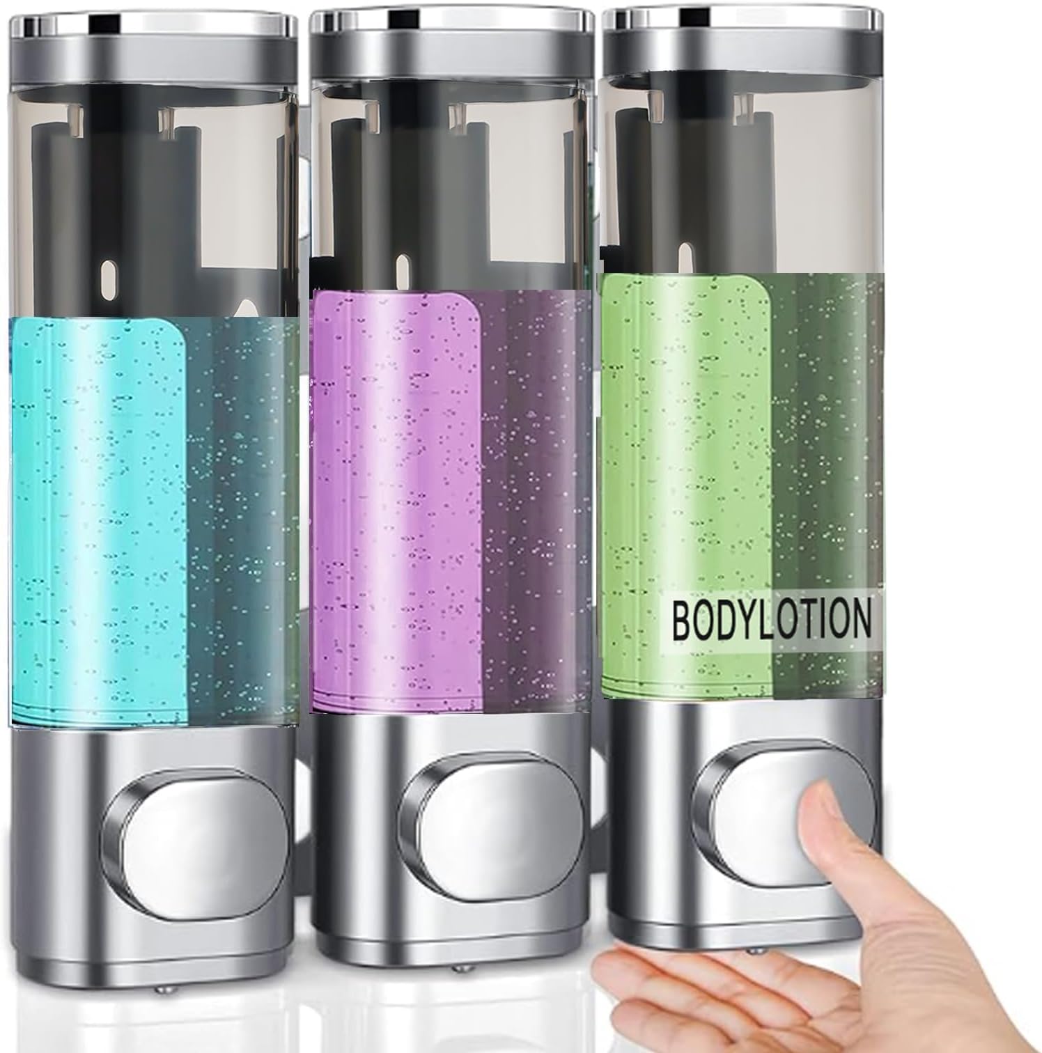 Shampoo and Conditioner Dispenser Shower Soap Dispenser Drill Free Shampoo Dispenser