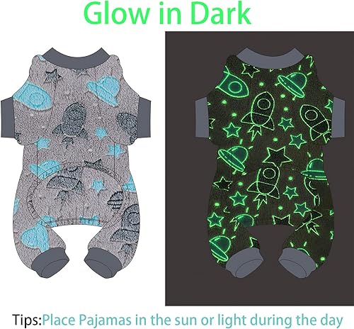 Miniatura 4 de Ropa para perros pequeños, suéter para perros pequeños que brilla en la oscuridad, suéter para perro pequeño de unicornio teñido anudado, material