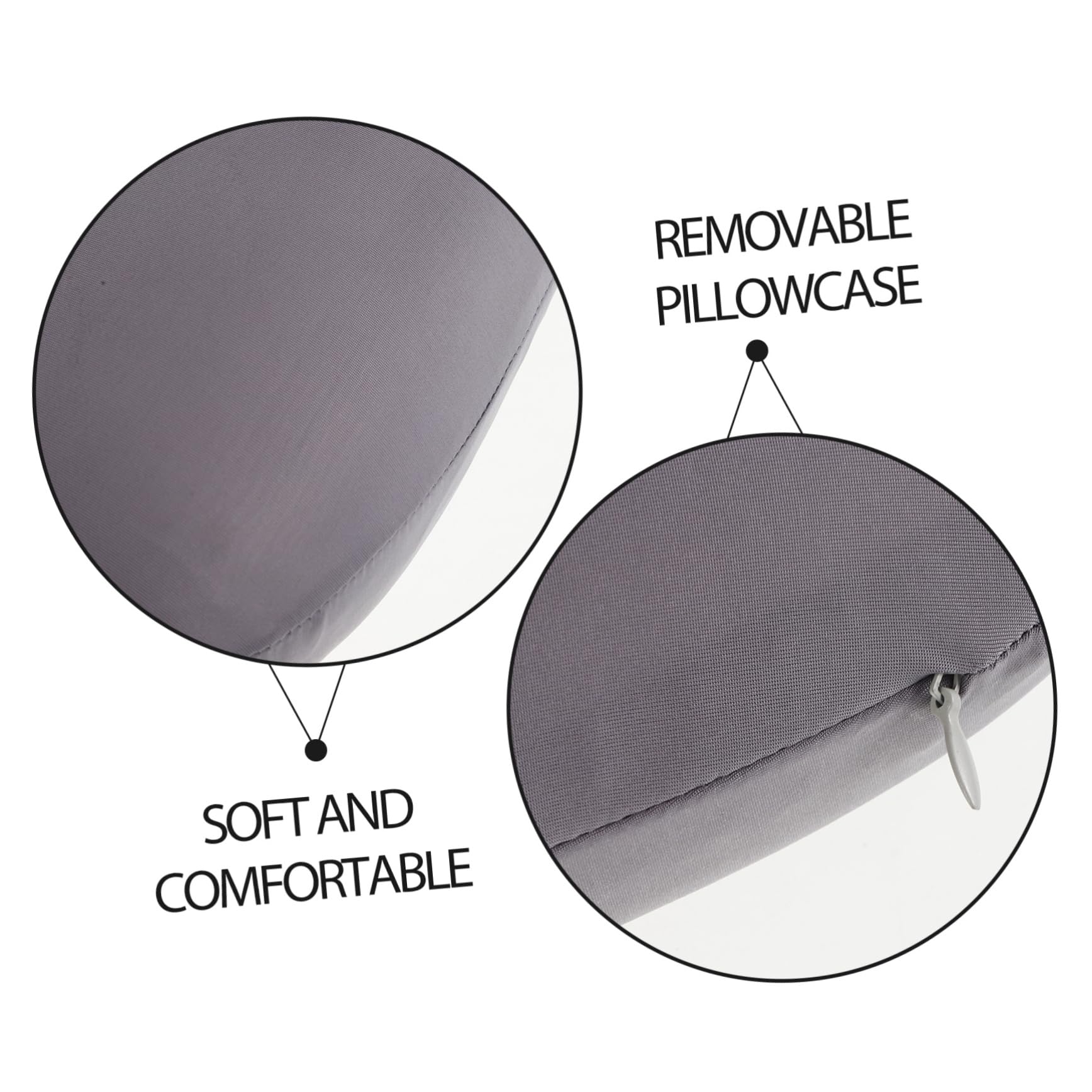 Luxshiny Almohada de Viaje de Espuma y Rebote Almohada para Camping Soporte Lumbar Funda Extraíble y Lavable para Estudiantes