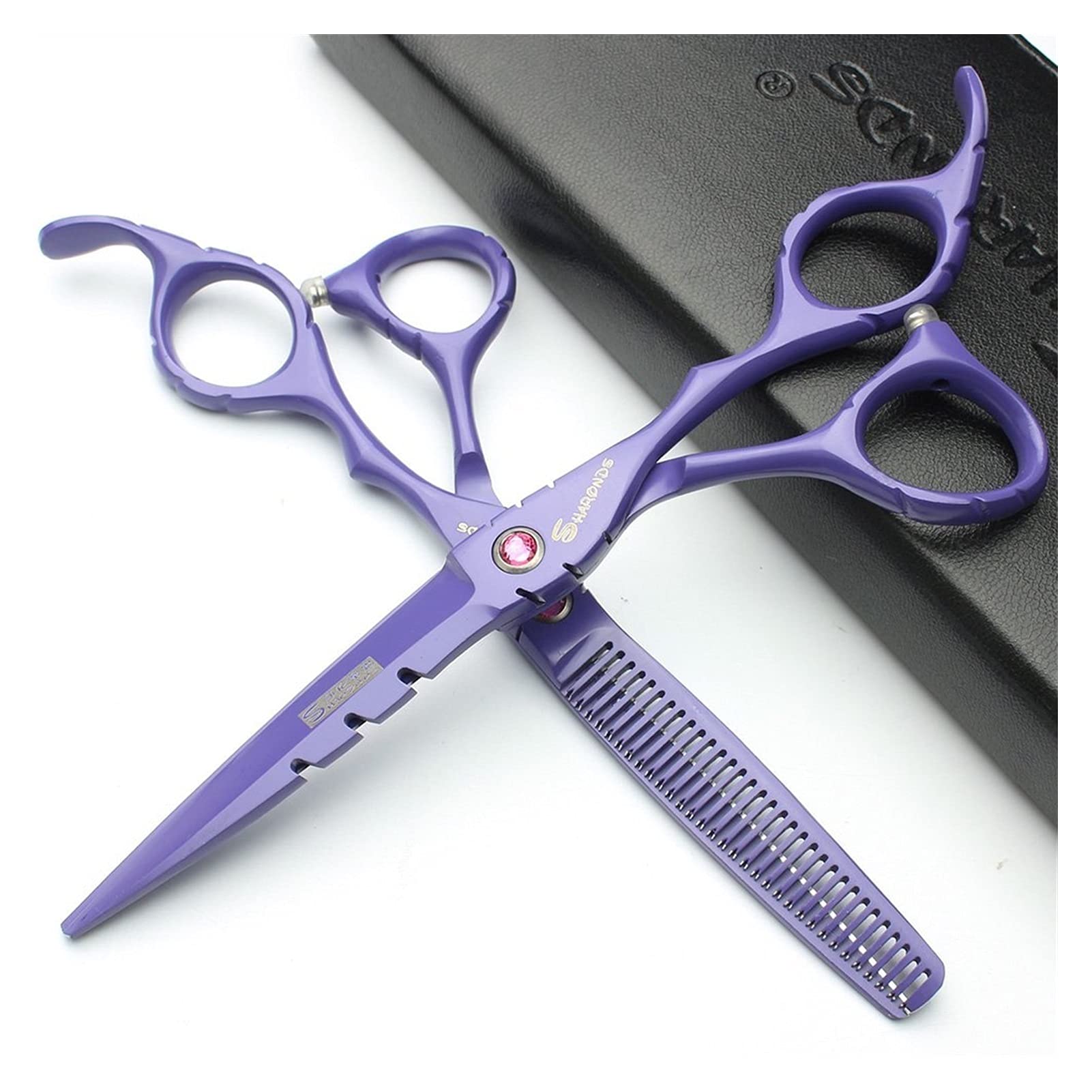 Haarschneideschere Haarschneideschere 440c Stahl Stahl Regelmäßige und dünnerte Schere Scharfe Rasierkante 6 Zoll 17,5 cm for Barbier und Salon Friseurschere/Haarschere ( Color : Scissors Set )