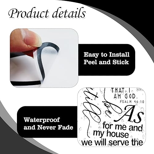 Miniatura 3 de Calcomanías de pared con versículo bíblico, calcomanías inspiradoras de pared, citas cristianas, calcomanías de pared religiosas, calcomanías de