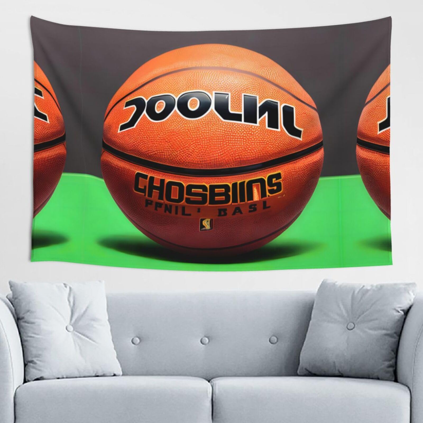 ZZYYDS Basketball Background Wall Decor Tapestry 60x40in, Wall Hanging, Home Decor, Dorm Decor, Porch Tapestry, etc.