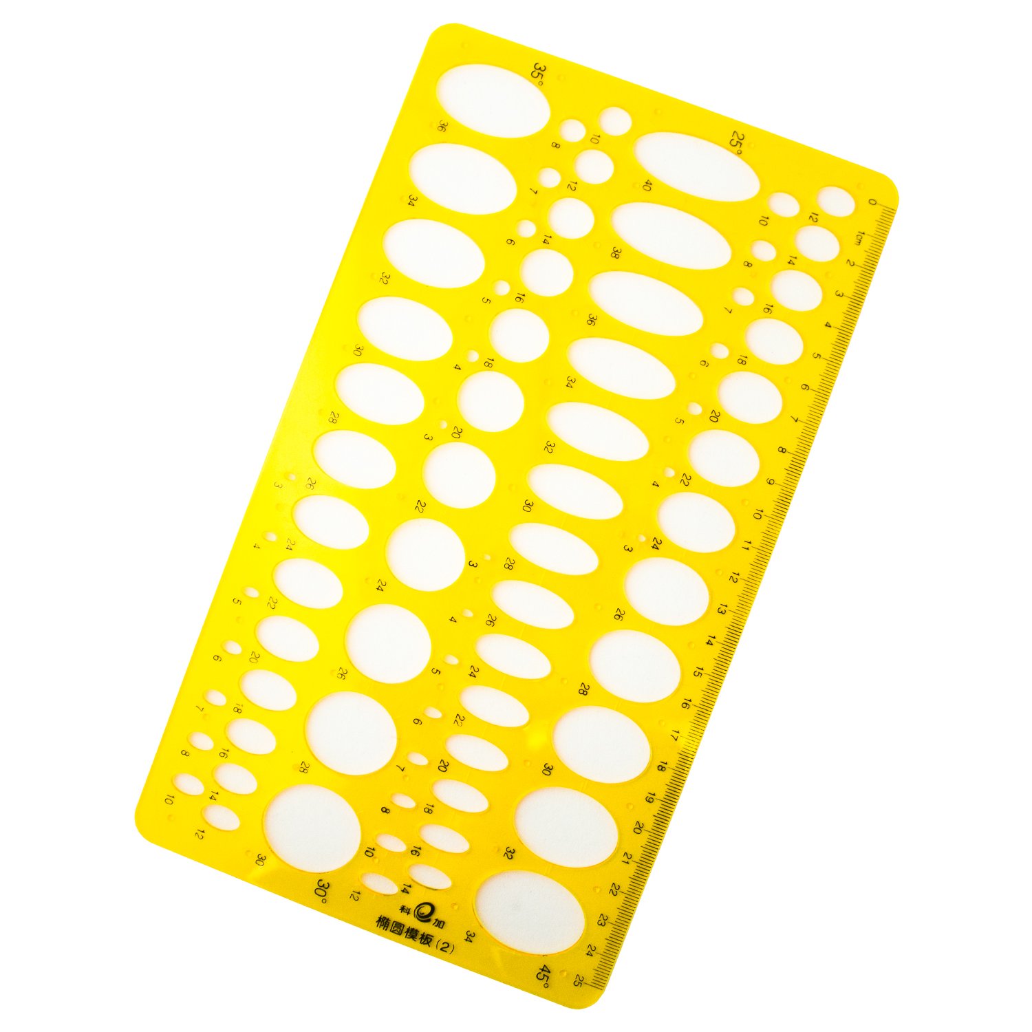 Modèle stencil dessin ellipse HAND pour tracer des formes parfaites 25cm