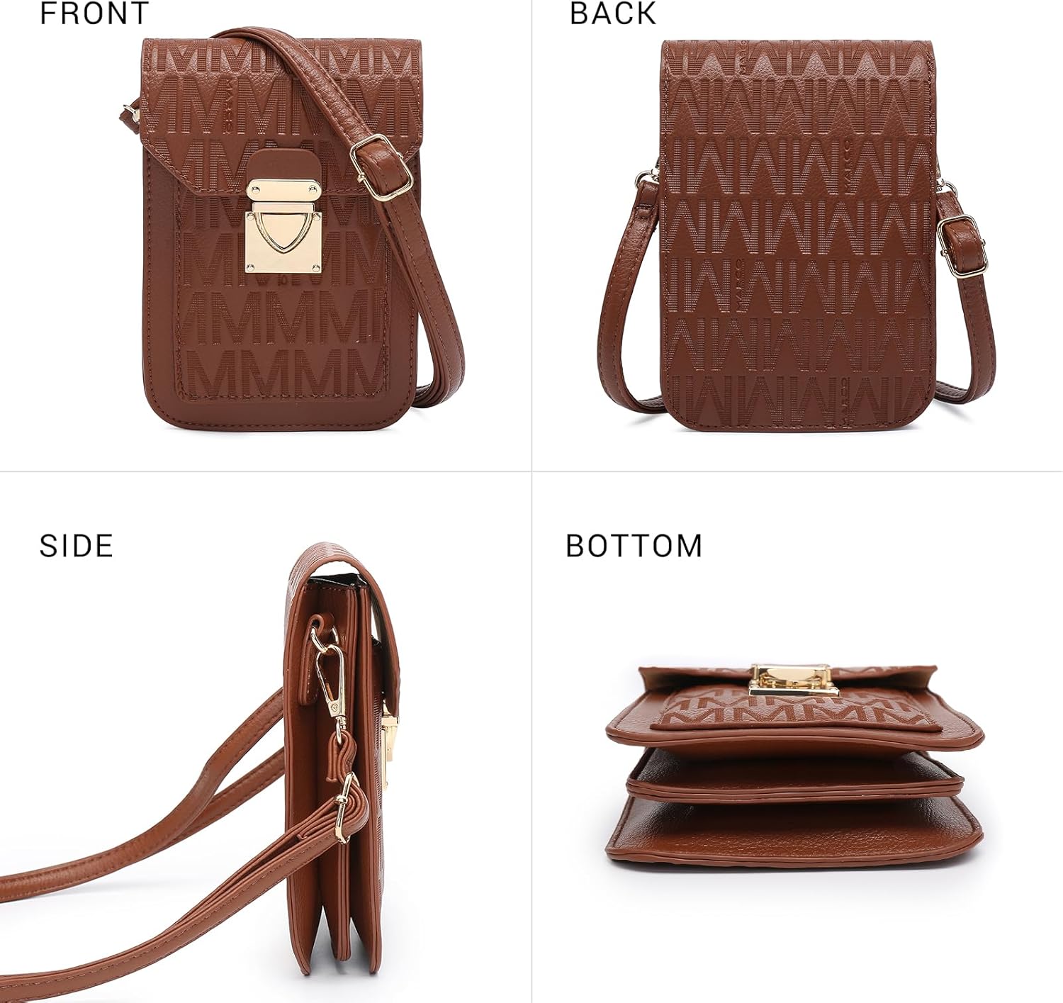 MKP Women Fashion Signature Lightweight Cute Small Crossbody Bags Cell Phone Purse Wallet Shoulder Bag With Snap Closure - Image 4