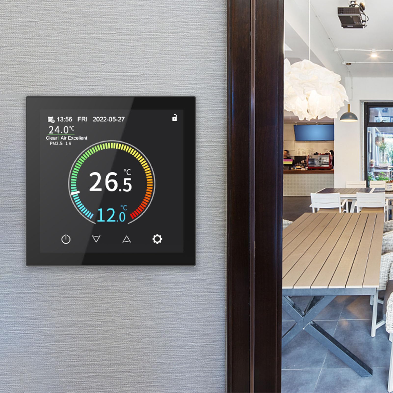 Chrees Termostato Digital WiFi Termostato de Calefacción por Suelo Radiante Ignífugo para la Habitación del Hogar