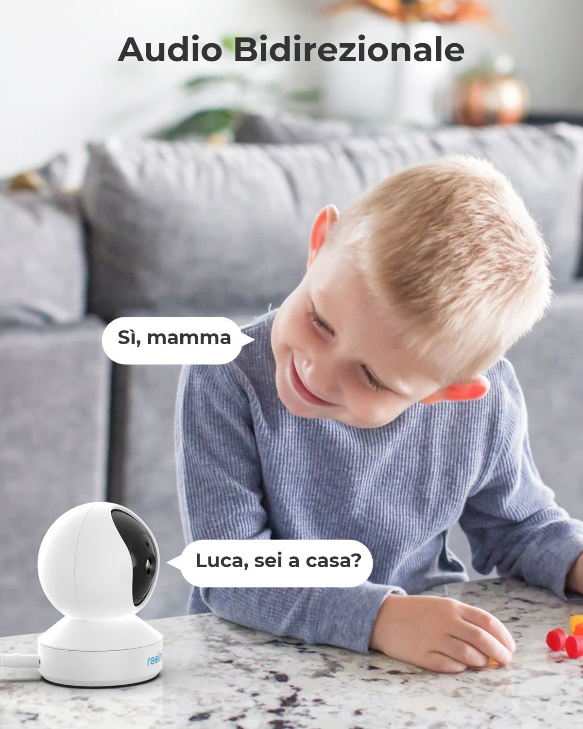 Reolink 2K Telecamera WiFi Interno, Cam IP con Pan & Tilt Protezione a 360°, 2.4/5GHz Dual-Band WiFi, Audio a Due Vie, Rilevazione di Persone/Pet, Auto-tracking, Baby Monitor, E1 Pro (Pack di 2)