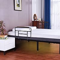 Vista 4 de Fromann [No universal] Base de cama ajustable de acero de 2 piezas con mango de asistencia y reposabrazos de riel de cabecera