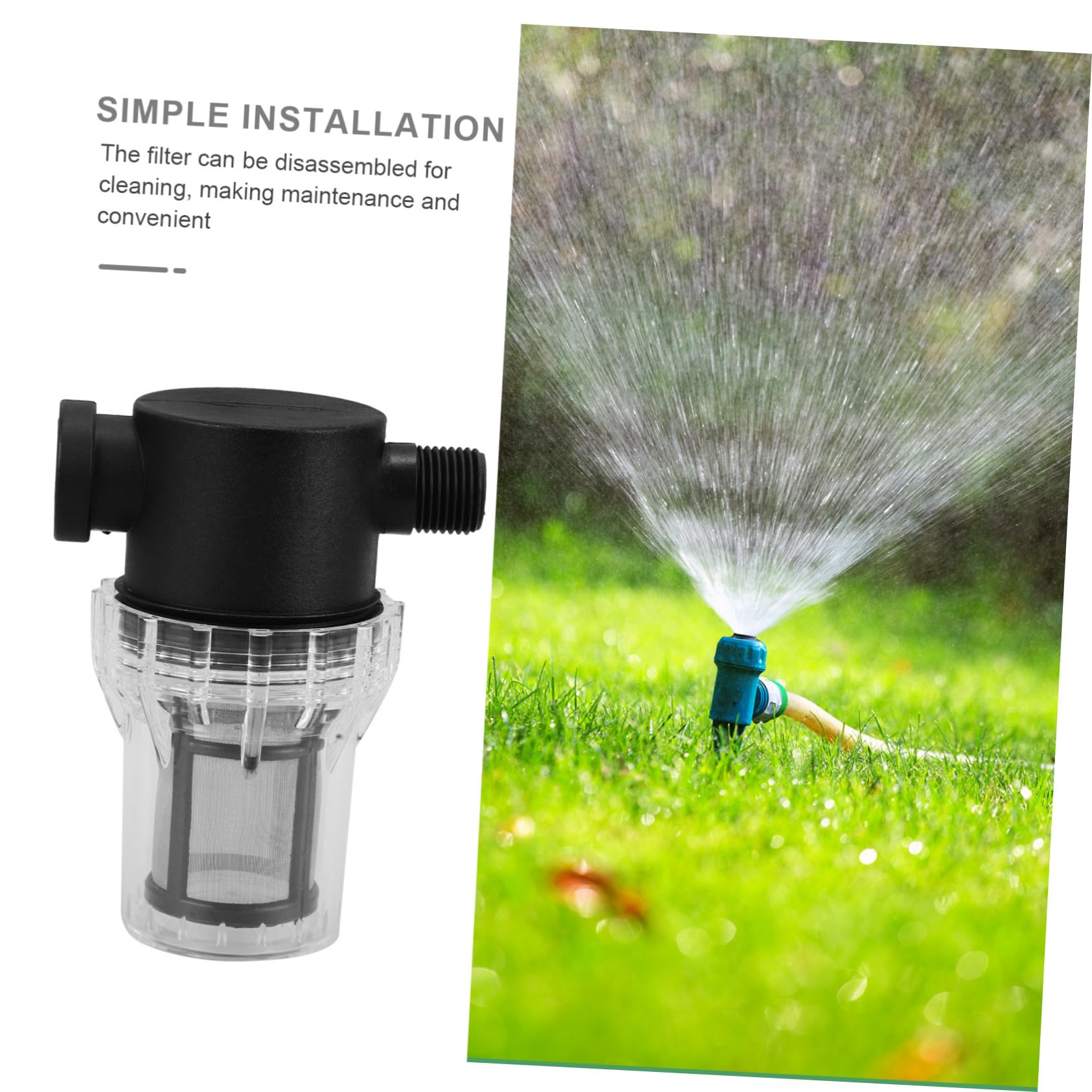 Kunststoff Wasserpumpenfilter mit Großem Durchfluss Kleiner Schlauchfilter zur Entfernung von Schmutzpartikeln für Gartenwasserpumpen und Reinigungsmaschinen