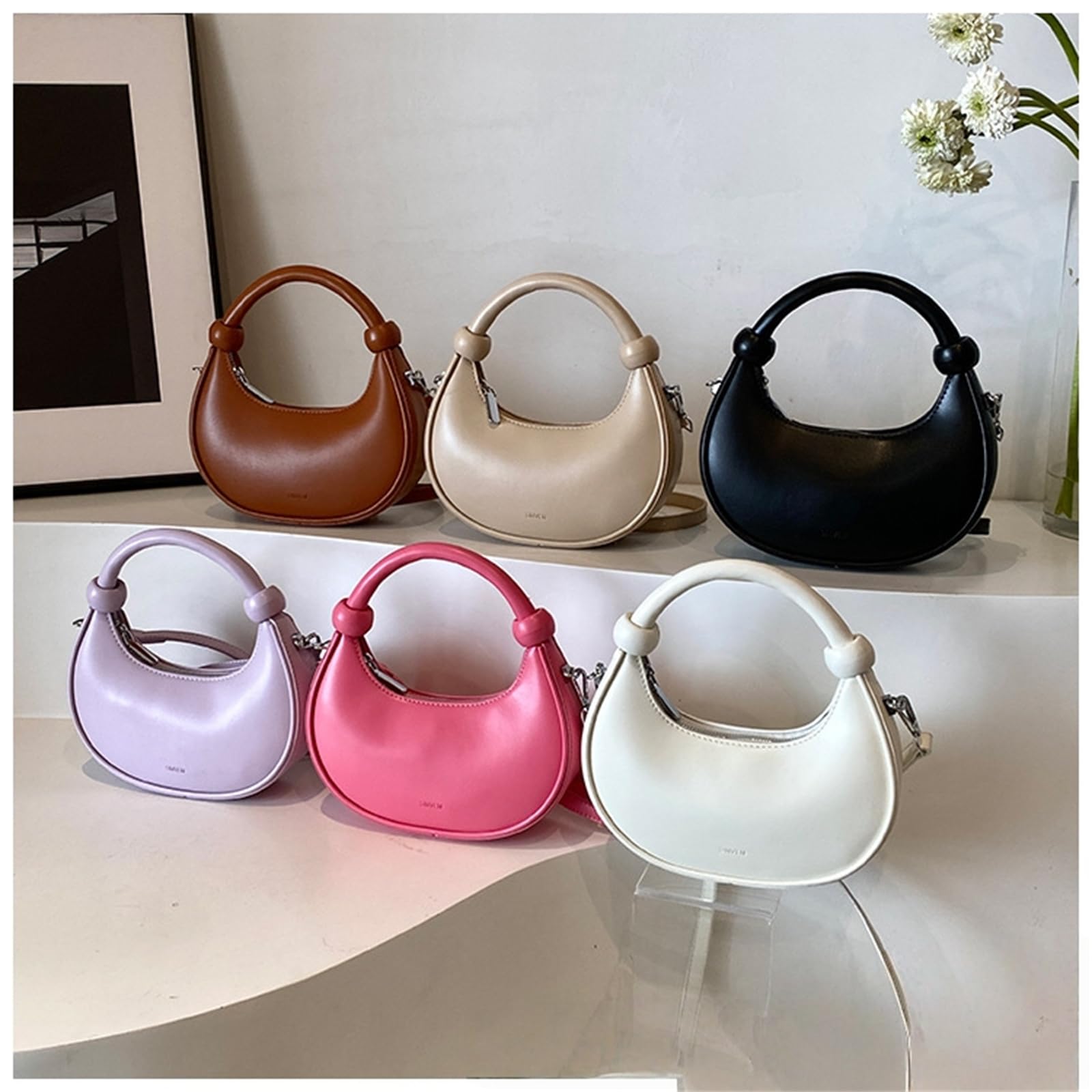 Borsa da Donna A Tracolla Elegante per Gnocchi Chic-Nero
