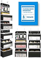 Vista 21 de Yecaye Organizador colgante sobre la puerta, 1 paquete, 35.2 libras de carga de juguetes de peluche, organizadores de baño a prueba de columpios