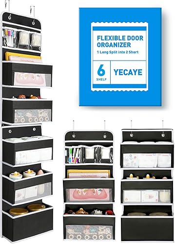 Miniatura 21 de Yecaye Organizador colgante sobre la puerta, 1 paquete, 35.2 libras de carga de juguetes de peluche, organizadores de baño a prueba de columpios