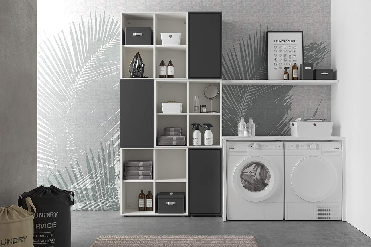 Iconico Home Cubo de pared, 1 estante, con puerta de apertura a presión