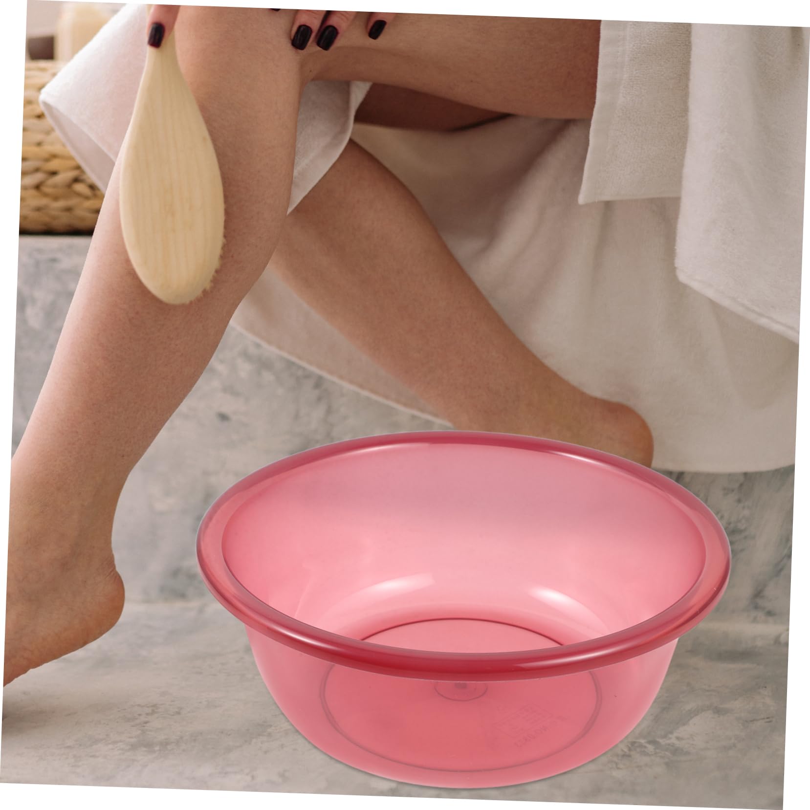 LIFKOME Plastic Tubs Set of 2 Dish Washing Basin Foot Washing Basin Laundry Green