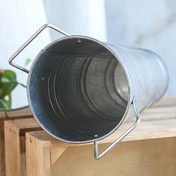 Amazon.com: ZOOFOX 3 Pack Large Galvanized Metal Vases, 11