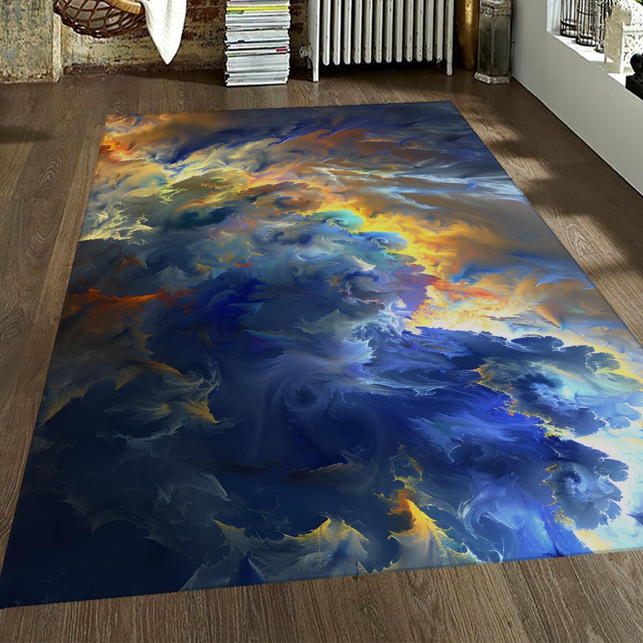 Tapis de sol antidérapant et lavable pour une salle à manger moderne
